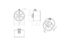 Axiaal 900 mm kanaalventilator - AL 900 D4 03 CFG