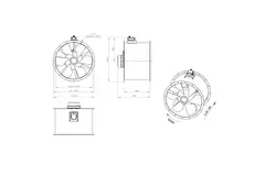Ventilateur axial de 900 mm - AL 900 D4 04 CFG