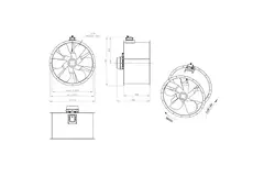Axiaal 1000 mm kanaalventilator - AL 1000 D4 02 CFG