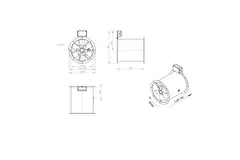 Ventilateur axial de 315 mm pour gaz de combustion F400 - AL 315 D2 F4 03 CFG