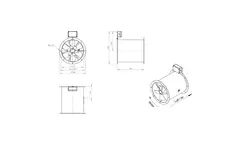 Axiaal 315 mm kanaalventilator rookgas F400 - AL 315 D42U F4 02 CFG