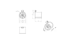 Ventilateur axial de 355 mm pour gaz de combustion F300- AL 355 D2 F3 02 CFG