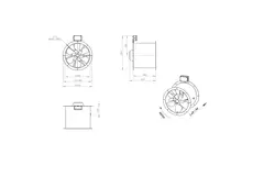 Ventilateur axial de 400 mm pour gaz de combustion F300- AL 400 D42U F3 01 CFG