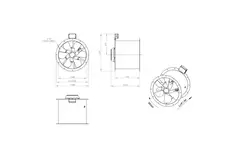 Axiaal 500 mm kanaalventilator rookgas F400 - AL 500 D2 F4 01 CFG