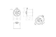 Axiaal 500 mm kanaalventilator rookgas F400 - AL 500 D42U F4 01 CFG