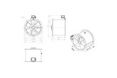 Axiaal 450 mm kanaalventilator - AL 450 D2 02 CFG