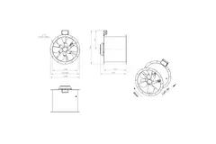 Axiaal  500 mm kanaalventilator rookgas F300- AL 500 D42U F3 01 CFG