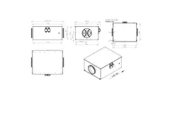 Ventilateur tubulaire 355 mm isolé à haut rendement énergétique - EM DUO 355 EC K 01