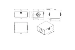 Ventilateur tubulaire 400 mm isolé à haut rendement énergétique - EM DUO 400 EC K 01
