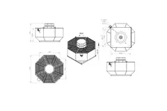 Dakventilator verticaal metaal - DVL 630 D4 RK 01