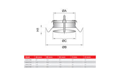 Ventilatie ventiel 125mm toevoer -en afvoer met klemveren - DAV-C125