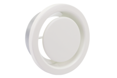 Ventilatie afvoer ventiel 80mm met metaal klemveren - EAV-C80 RAL9010