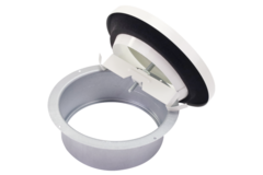 Ventilatie afvoer ventiel 80mm met metaal klemveren - EAV-C80 RAL9010