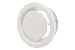 Ventilatie afvoer ventiel 200mm met metaal klemveren - EAV-C200 RAL9010