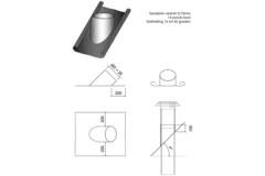 Thermoduct loodslab diameter 180mm - 45 graden