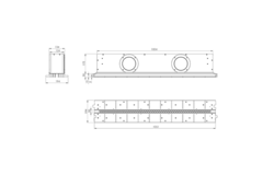 Ergovent instucbaar frameloos lijnrooster 1050 mm met aansluitdiameter 125 mm - airconditioning - 1 sleuf