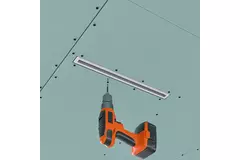 Ergovent instucbaar frameloos lijnrooster 500 mm met aansluitdiameter 75 mm - standaard