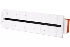 Ergovent instucbaar frameloos lijnrooster 600 mm met aansluitdiameter 75 mm - profiel (verticaal)