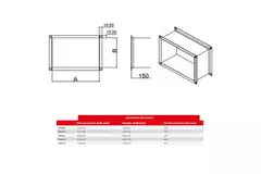 Mavivent by Econox flexibel rechthoekig verbindingsstuk M4007 horizontaal - FC
