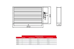 Maxivent demper met actuator voor MR4535 horizontaal rechts - DAR