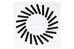 Wervelrooster staal met verstelbare deflectoren – 595x595 mm – RAL 9016