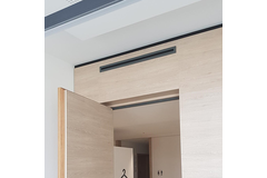 Lijnrooster aluminium met 1 instelbaar patroonblad – 2000 mm – RAL 9010