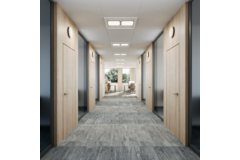 Overstroomrooster met geluidsdemping – 100/125/160 mm – RAL 9003