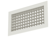 Grille murale double réglable en aluminium - avec ressorts de friction - 400x300 mm - RAL 9010