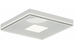 Geperforeerd plafondrooster voor toe- en afvoer 595x595 mm – 200 mm – RAL 9010