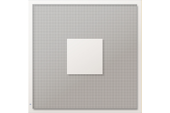 Geperforeerd plafondrooster voor toe- en afvoer 595x595 mm – 200 mm – RAL 9010