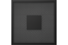 Geperforeerd plafondrooster voor toe- en afvoer 595x595 mm – 200 mm – RAL 9005