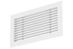 Staafrooster aluminium – met klemveren – 800x200 mm – RAL 9016