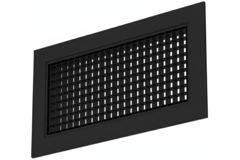 Grille murale en aluminium avec grille fixe - avec ressorts de friction - 400x150 mm - RAL 9005