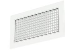 Grille murale en aluminium avec grille fixe - avec ressorts de friction - 400x150 mm - RAL 9016