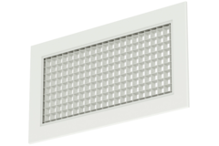 Grille murale en aluminium avec grille fixe - avec ressorts de friction - 400x150 mm - RAL 9010