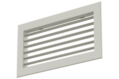 Wandrooster aluminium enkel instelbaar – met klemveren – 200x100 mm – RAL 9010