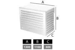 Enveloppe de climatiseur et de pompe à chaleur grand RAL9010 White