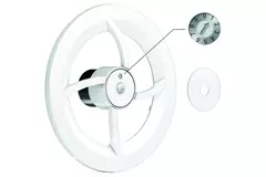 Solara badkamerventilator met heat mover - 100 mm diameter - mat Zwart
