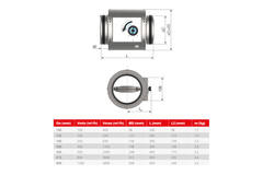 Rond CAV Régulateur de volume constant à double paroi diamètre 160 mm