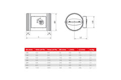 Rond CAV Régulateur à volume constant simple paroi diamètre 125 mm