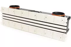 Ergovent instucbaar frameloos lijnrooster 1000 mm met aansluitdiameter 150 mm - airconditioning - 3 sleuven