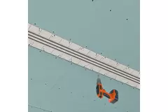 Ergovent instucbaar frameloos lijnrooster 1000 mm met aansluitdiameter 160 mm - airconditioning - 3 sleuven