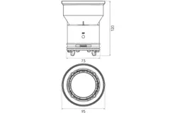 Ubbink Air Excellent 23C connecteur pour boîtier de distribution d'air DBOX 125/500