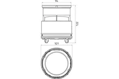 Ubbink Air Excellent 48C connecteur pour boîtier de distribution d'air DBOX 200/800