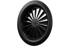 Wervelrooster rond 125 mm centrale schroef - SWR125 RAL9005 30% glans