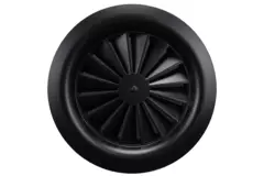 Wervelrooster rond 125 mm centrale schroef - SWR125 RAL9005 30% glans