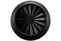 Wervelrooster rond 125 mm centrale schroef - SWR125 RAL9005 30% glans
