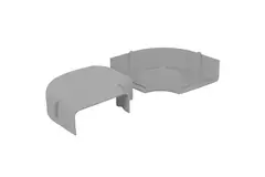 ClimaConnect 90° platte bocht voor montagekanaal 75 mm - RAL 9010