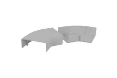 ClimaConnect 45° platte bocht voor montagekanaal 100 mm - RAL 9010