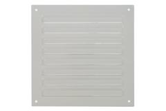 Buitenrooster vierkant 200x200 mm aluminium - RAL9010
